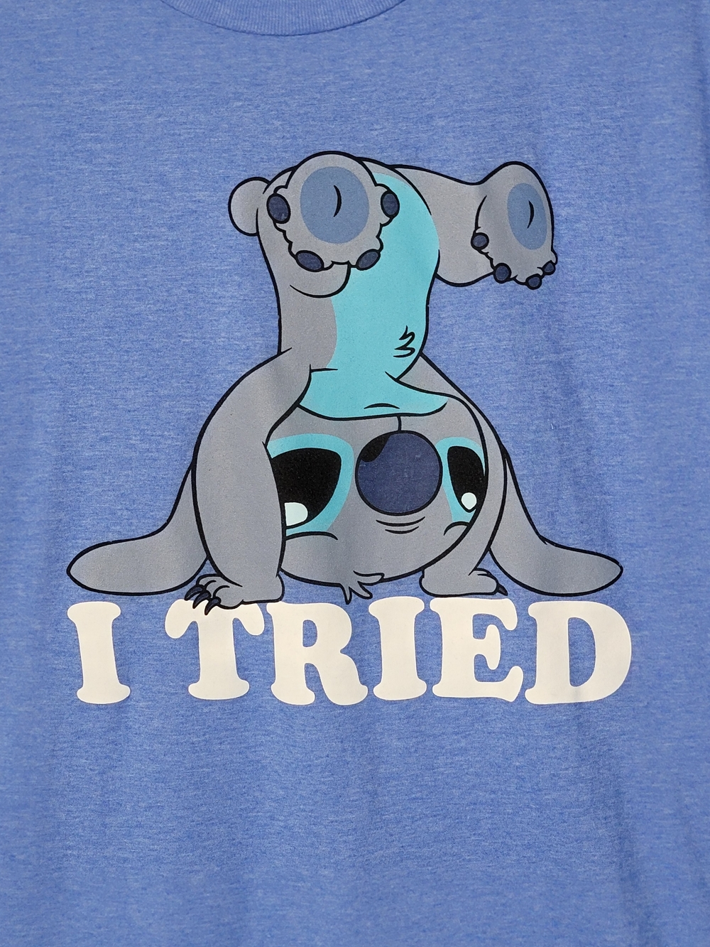 Disney Stitch "I Tried" Tee Shirt Size L - Picture 3 of 6